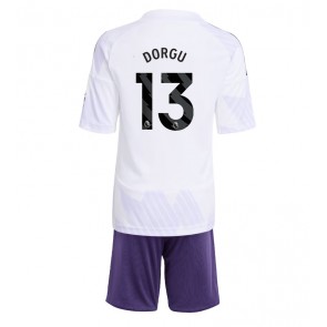 Manchester United Patrick Dorgu #13 Seconda Maglia Bambino 2025-26 Manica Corta (+ Pantaloni corti)